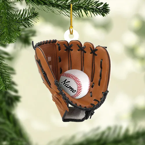 Vista 16 de Personalized Baseball Ornament, Custom Name and Jersey Number Flat Ornaments, Sports Christmas Decoration for Boys, Athletes, Coaches, Baseball
