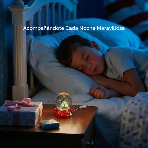 Vista 6 de L LOHAS LED Bola de cristal 3D luz nocturna grabada con láser muñeco de Navidad-3000K