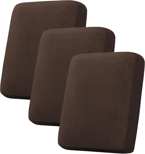Vista 226 de H.VERSAILTEX Funda de cojín elástica de terciopelo para sofá, funda de cojín de felpa para cojines de silla, protector de muebles, cojín de asiento