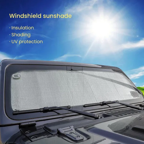 Vista 5 de Voodonala Parasol plegable para Jeep JL JLU 2018-2025, para Jeep Gladiator JT 2020-2025 (53 x 17 pulgadas)