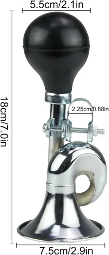 Vista 8 de EZYoutdoor Cuernos de bicicleta de aleación de aluminio cuerno de bicicleta,Bocinas de bicicleta de metal para niños,Bocina de aire