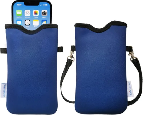 Vista 30 de Tainada Funda Estuche Bolsa de Neopreno para Teléfono para Hombres y Mujeres con Correa Cruzada/Cordón para el Cuello para iPhone 17/16/15 Pro Max
