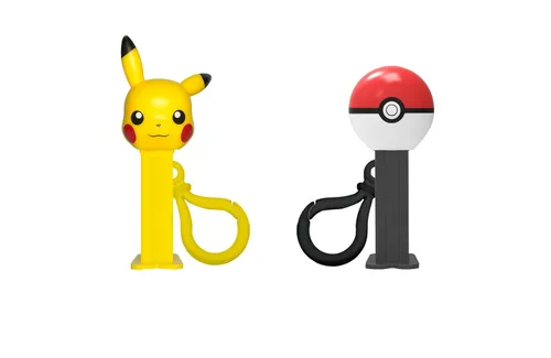 Vista 3 de Pokemon PEZ Clips (dos mini dispensadores PEZ en clip de llavero + seis recambios de caramelos)