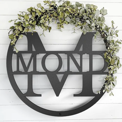 Monogram Letter Metal Sign, Custom Metal Name Sign Address Numbers, Metal Wall Art, Family Wall Decor, Outdoor Metal Sign, Personalized Family Name