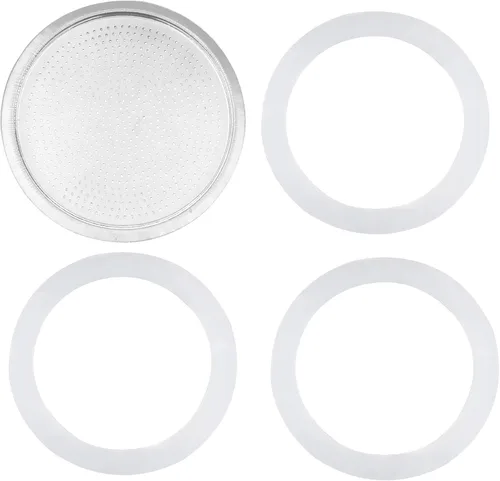 Vista 8 de Aislor Junta y filtro de repuesto para mini cafeteras expreso 4 juegos de 3 tazas