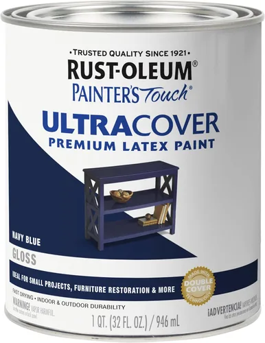 Vista 44 de Rust-Oleum 1976502 Painter's Touch - Pintura de látex, cuarto de galón, negro plano, 32 onzas líquidas, (paquete de 1)