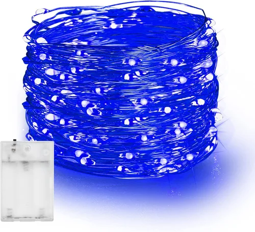 Vista 22 de Dazzle Bright - Guirnalda de luces de hadas de Halloween, 60 luces LED de 20 pies de alambre de cobre a batería y resistente al agua, decoraciones