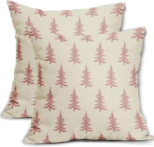 18" x 18" (Pack of 2) · Árbol de Navidad rosa