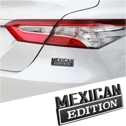 Vista 17 de zipelo Edición Mexicana Emblema para Coche, Adhesivo de Metal 3D con Letras de Coche, Decoración de Guardabarros Lateral Trasero, Parachoques