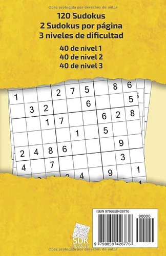 Vista 2 de 120 Sudokus Tamaño bolsillo Nivel Principiante Niveles 1 al 3 (Spanish Edition)