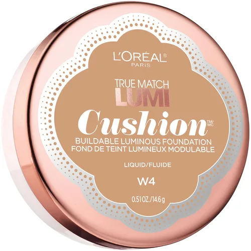 L'Oréal Paris True Match Lumi - Base de cojín, color beige natural W4, 0.51 onzas