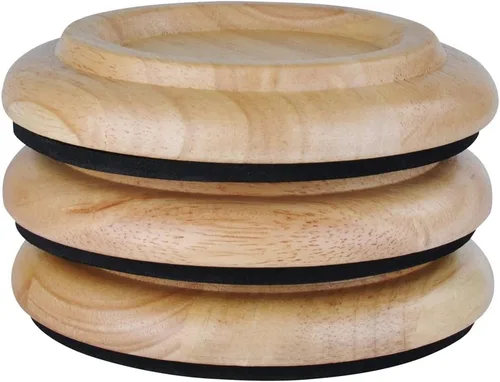 Vista 2 de Copas de madera maciza para piano de cola, juego de 3 ruedas de piano, protectores de suelo para patas de piano, almohadillas de protección
