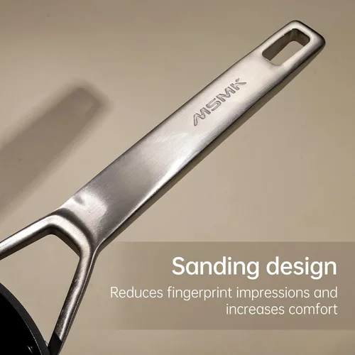 Vista 7 de MsMk Cacerola de 1.5 cuartos con tapa, también antiadherente, apta para inducción, resistente a arañazos, cacerola pequeña de cocina