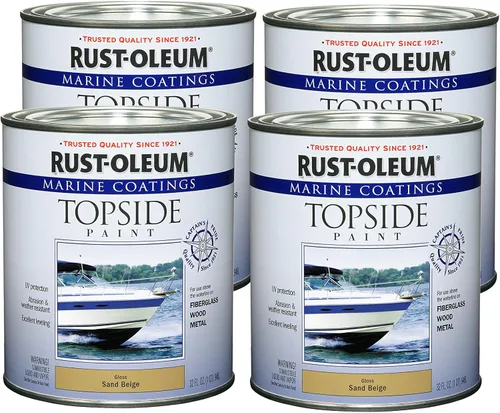Vista 18 de Rust-Oleum 207005 Pintura para cubierta marina Marine Coatings, cuarto de galón, color gris acorazado