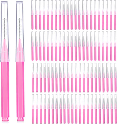 Vista 18 de Patelai 100 piezas cepillo para brackets cepillo interdental palillo de dientes cabezal de hilo dental cepillo de higiene dental limpiador