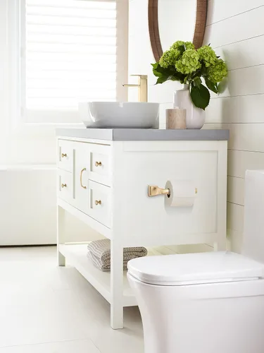 Vista 8 de Amerock Pomo de gabinete Bronce champán Diámetro de 1-1/4 pulgadas (1.260 in) Revitalize Paquete de 2 Perilla de cajón Herrajes