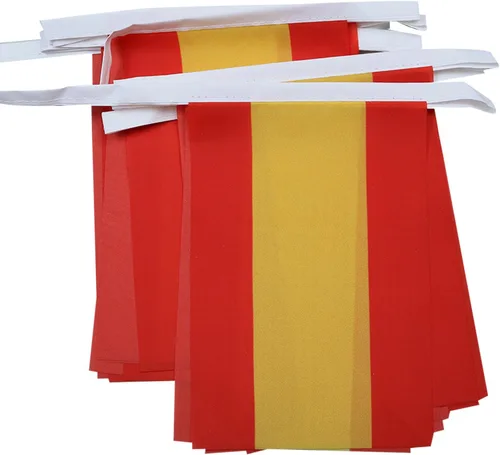 Vista 122 de Guatemala 19.7 ft BUNTING Flag 20 banderas 9'' x 6'' - Banderas de cuerda guatemalteca 5.9 x 8.3 in - AZ FLAG