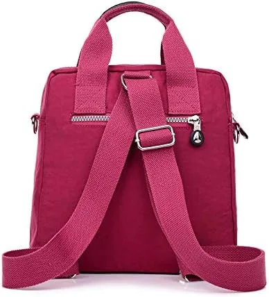 Vista 5 de Bolso cruzado de nailon impermeable para mujer, mochila casual duradera