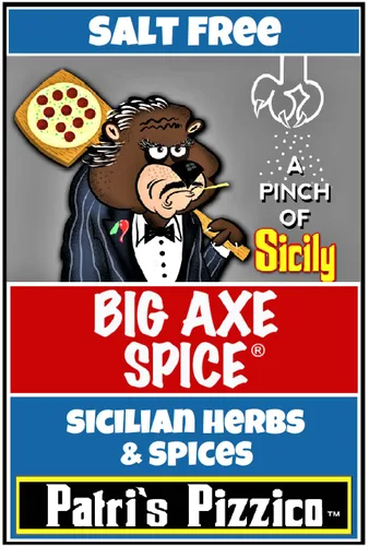 Vista 3 de Botella tamaño chef de 12 oz. Patri's Pizzico Sicilian - Big Axe Spice Salt-Free Seasonings Bulk