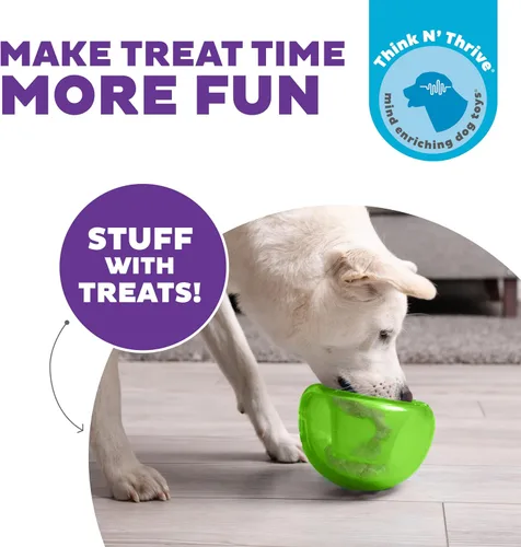 Vista 3 de Outward Hound Snoop Interactive Treat Dispensing Dog Toy, Green, 5" Snoop grande verde