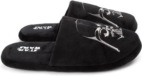 Vista 4 de STAR WARS Pantuflas para hombre Darth Vader Dark Side Poliéster Zapatos para casa, Negro