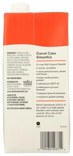 Vista 4 de 365 por Whole Foods Market, Leche de avena original, 32 fl. Oz