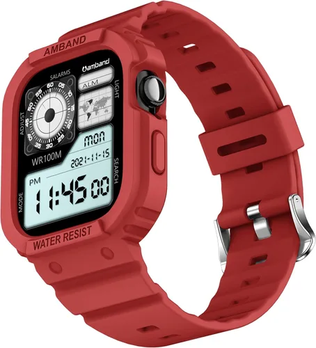 Vista 19 de amBand E1 Correa y Caja Resistente para Apple Watch – Compatible con Series 1–11, SE3/SE2/SE – y Ultra 3/2/1, Diseño Ligero a Prueba de Golpes