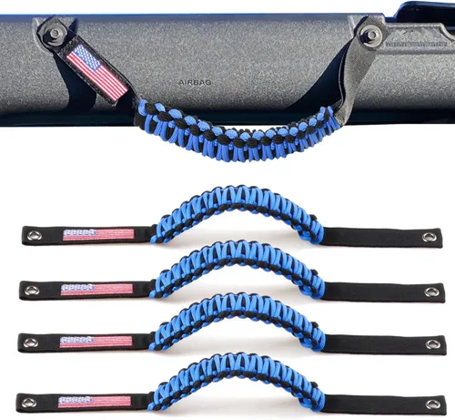 Vista 11 de Asas de Agarre para Barra Antivuelco para Ford Bronco 2021 2022 2023 2024 2025 de 2 Puertas 4 Puertas Accesorios Mango de Agarre de Paracord, Sin