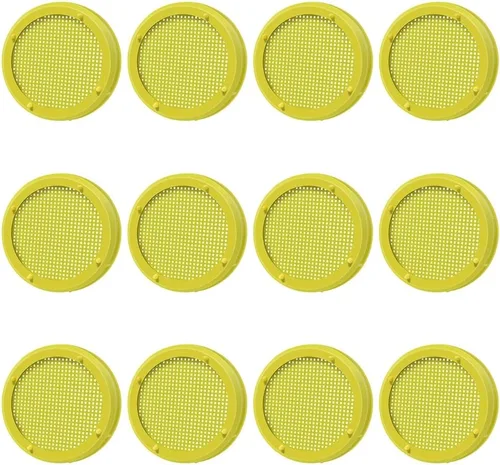 Vista 8 de Paquete de 12 tapas de brote de plástico para frascos Mason de boca ancha de 3.386 in, tapa coladora para tarros de conserva, apto para cultivar