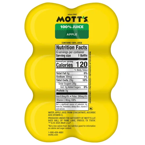 Vista 3 de Mott's Jugo de manzana, 8 onzas (paquete de 6)