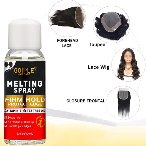 Vista 4 de Kit de Spray Adhesivo para Extensiones de Cabello - Pegamento para Encaje Frontal de Peluca y Cierre, Sin Derretimiento para Pelucas y Extensiones
