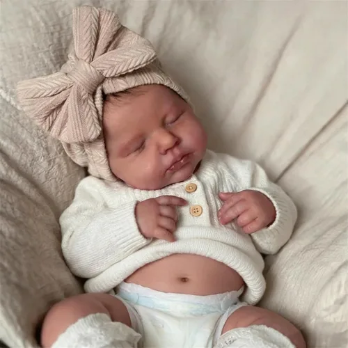 Vista 10 de Zero Pam Reborn - Muñecas de bebé de silicona y vinilo con cuerpo completo para niñas de 20 pulgadas, muñecas recién nacidas realistas, muñeca