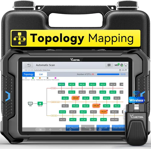 Herramienta de escaneo bidireccional VDIAGTOOL VD80 BT, Escáner OBD2 de mapeo de topología de 8 pulgadas para automóvil, herramienta de diagnóstico