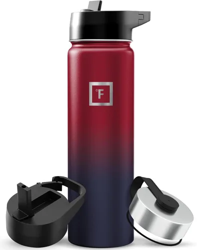 Vista 89 de IRON °FLASK Frasco de hidratación para acampar y senderismo con boquilla, botella de agua deportiva de acero inoxidable con aislamiento de boca