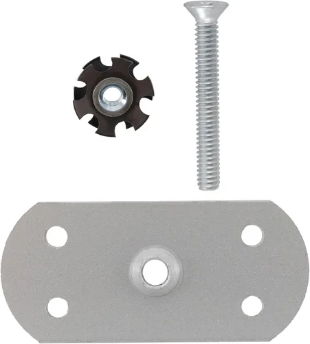Vista 5 de RecPro Almohadilla de escalera rectangular con tornillo y tuerca de estrella para escalera exterior RV (negro)