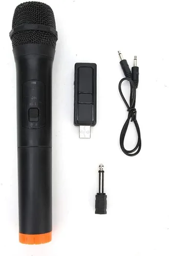 Vista 8 de Tangxi Micrófono VHF, altavoz universal de micrófono de karaoke de mano, más de 110 DB, sistema de micrófono inalámbrico para interiores