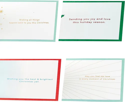 Vista 5 de Hallmark Signature Paper Wonder Surtido de Tarjetas Pop Up Navideñas, Religiosas (4 Tarjetas de Días Festivos con Sobres)