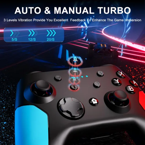 Vista 4 de Feirsh Switch Controller for Nintendo Switch, Wireless Switch Controller for Nintendo SwitchLiteOLED Controller with Dual Vibration, Gyro Axis