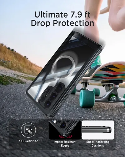Vista 7 de Miimall Funda magnética fuerte para Samsung Galaxy S25 Ultra, [protector de pantalla de vidrio integrado] [compatible con Magsafe]