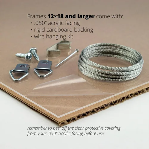 Vista 6 de Craig Frames 1WB3BK - Marco de fotos de 16 x 20 pulgadas, acabado suave, 1 pulgada de ancho, color negro