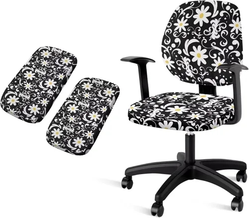 Vista 15 de American Flag Chair Covers Stretchy Office Chair Armrest Covers 4-Pc Set Reusable Soft Patriotic Computer Cover Slipcovers for Game Room and Office
