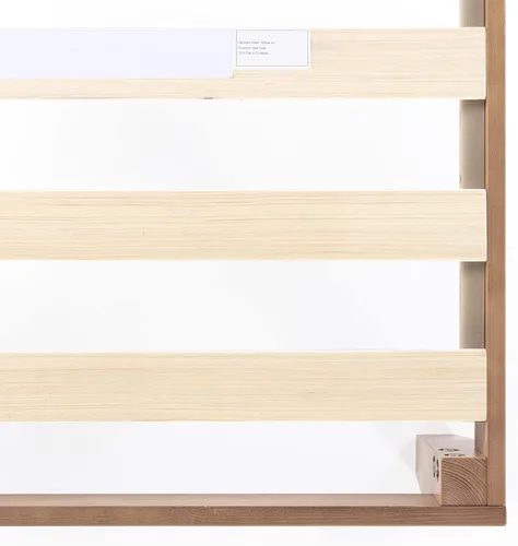 Vista 6 de Mellow Naturalista Classic - Cama de plataforma de madera maciza de 12 pulgadas con listones de madera, no necesita somier, fácil montaje