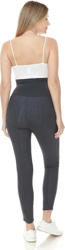 Vista 8 de Leggings Depot Jeans de maternidad para mujer con bolsillos, cómodos, elásticos, pantalones de embarazo