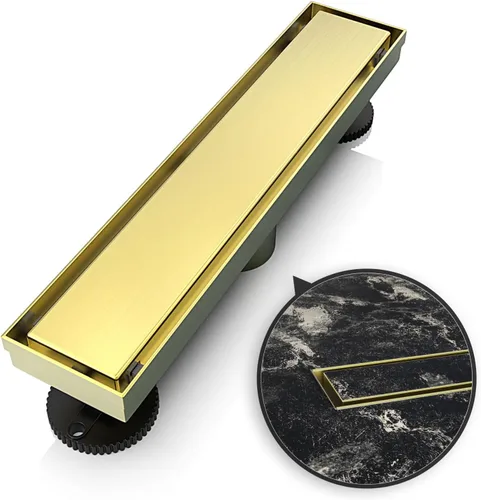 Vista 12 de WEBANG Drenaje de ducha lineal de 12 pulgadas, desagüe de piso rectangular con accesorios, cubierta reversible 2-en-1, rejilla de inserción