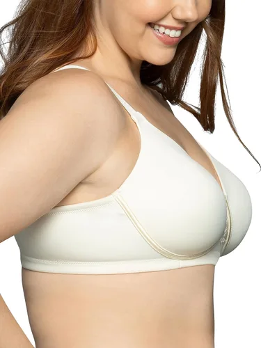 Vista 2 de Vanity Fair Brasier para mujer de figura completa para realzar la espalda, tela elástica en 4 direcciones, copas ligeramente forradas hasta H