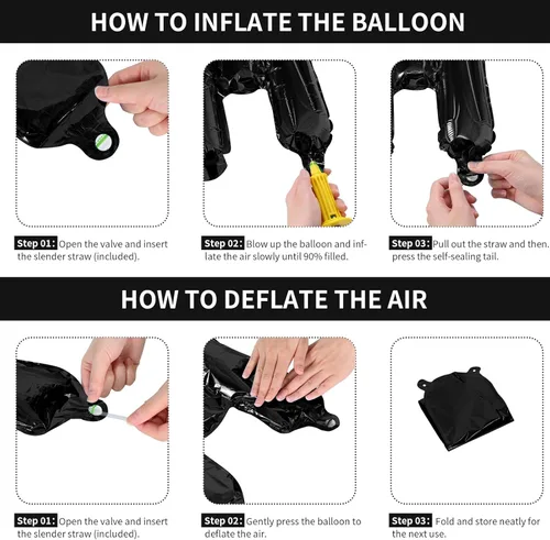 Vista 7 de Cartel de globos de feliz cumpleaños, globos de papel de aluminio de 16 pulgadas, globos de letras de feliz cumpleaños con globos de confeti rojo