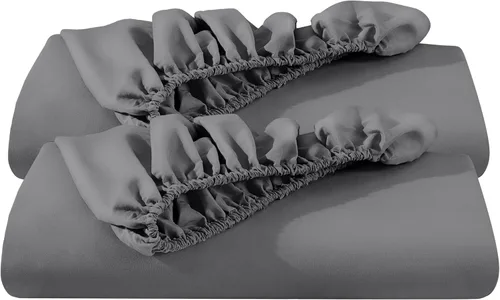 Vista 10 de Bare Home Paquete de 2 sábanas bajeras ajustadas tamaño individual - microfibra ultrasuave de alta calidad 1800, resistente a las arrugas, bolsillo