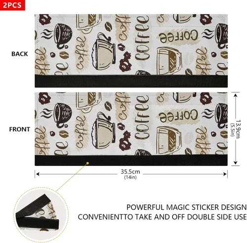 Vista 5 de Doodle - Juego de 2 fundas para manija de puerta de refrigerador, frigorífico, horno, lavavajillas