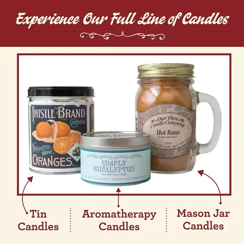 Vista 3 de Our Own Candle Company Grandma's Kitchen - Vela perfumada en tarro Mason de 13 onzas