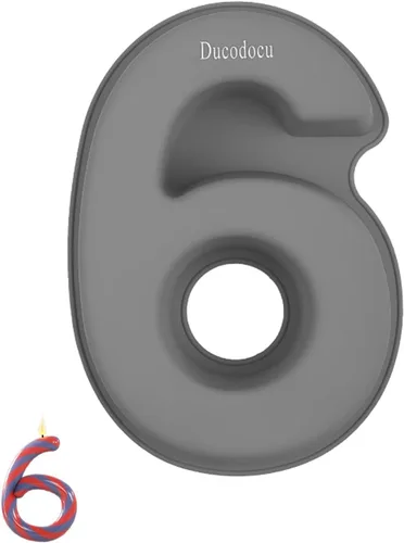 Vista 13 de Ducodocu Moldes de silicona para tartas 3D de gran número, moldes novedosos para tartas, moldes para hornear bricolaje para cumpleaños, boda